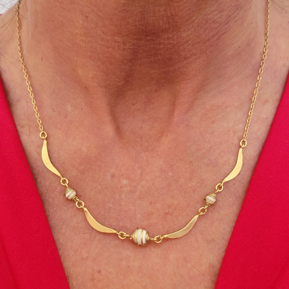 Sarah Coventry Gold Necklace with Elegant Accents